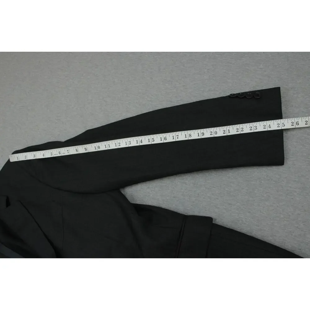 Brooks Brothers Blazer Mens 44L‎ Gray 100% Wool Herringbone Suit Jacket USA